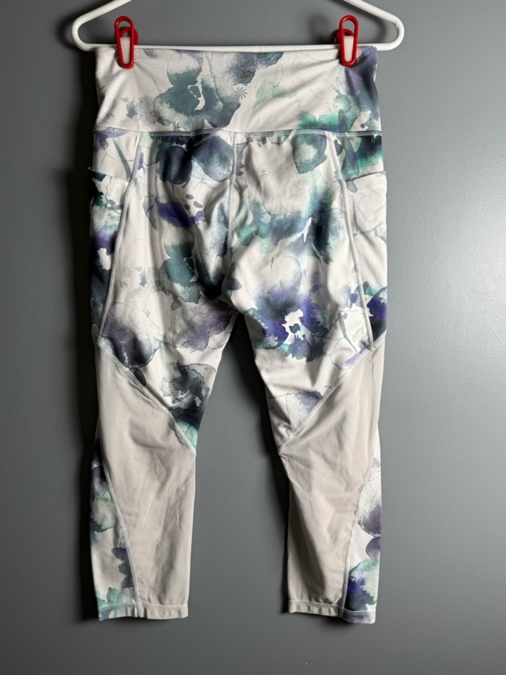 Athleta Floral Mudra Leggings Womens Sz M - Picture 1 of 6